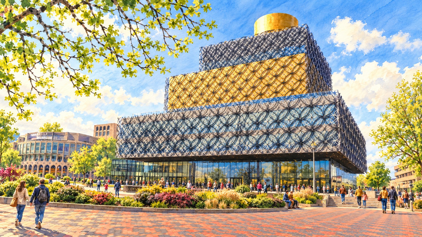 Artist’s impression of Library of Birmingham, UK
