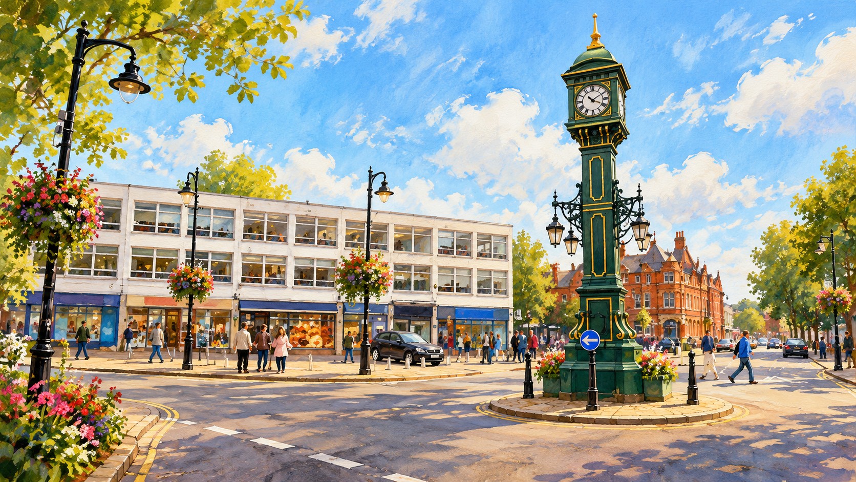 Artist’s impression of The Chamberlain Clock in the Jewellery Quarter, Birmingham